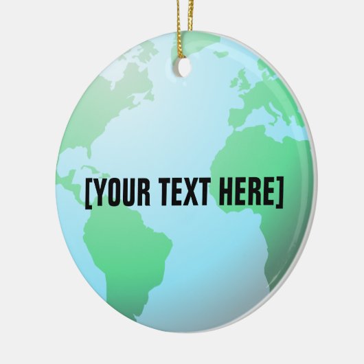 Grondwettelijke Wereldbol Achtergrond Aangepaste t Keramisch Ornament (Links)