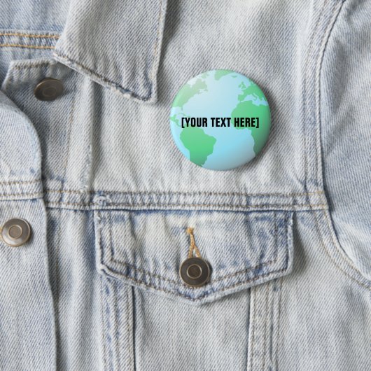 Grondwettelijke Wereldbol Achtergrond aangepaste t Ronde Button 5,7 Cm (In situ)