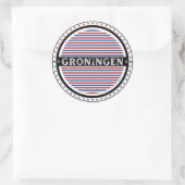 Groningen City Pride Emblem – Dutch Identity Ronde Sticker (Tas)