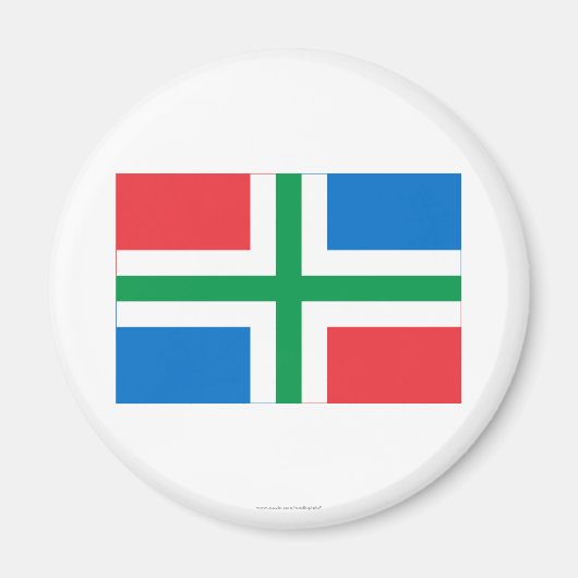 Groningen Flag Magneet (Voorkant)