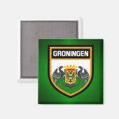Groningen Flag Magneet (Voorkant / Achterkant)