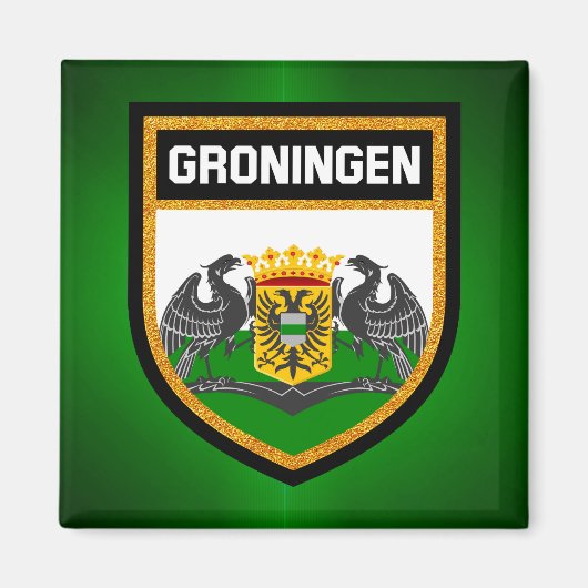 Groningen Flag Magneet (Voorkant)
