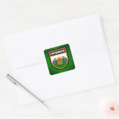 Groningen Flag Vierkante Sticker (Envelop)