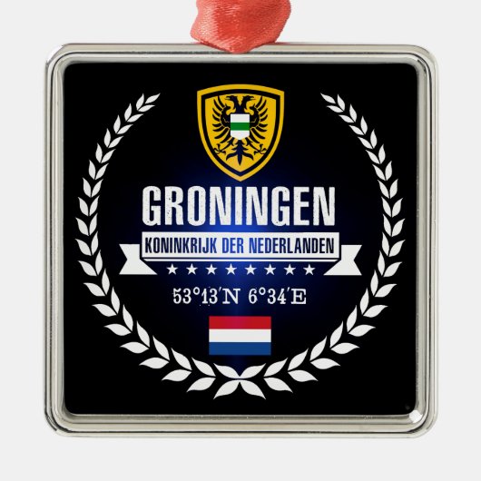 Groningen Metalen Ornament (Voorkant)