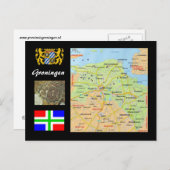 Groningen - Nederlandse kaart (Voorkant / Achterkant)