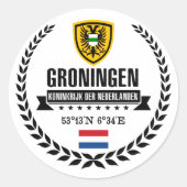 Groningen Ronde Sticker (Voorkant)