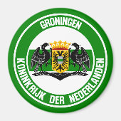 Groningen Round Emblem Magneet (Voorkant)