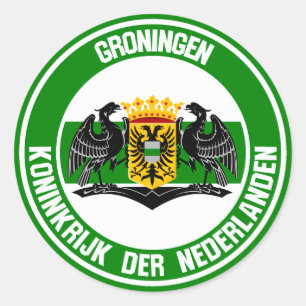Groningen Round Emblem Ronde Sticker