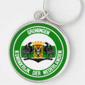 Groningen Round Emblem Sleutelhanger (Voorkant)