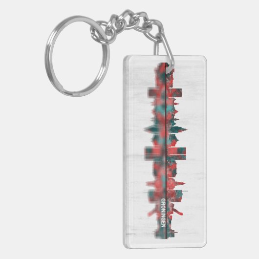 Groningen Skyline Sleutelhanger (Voorkant Links)