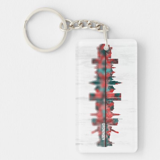 Groningen Skyline Sleutelhanger (Voorkant)