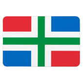 Groningen Vlag Nederland Magneet (Horizontaal)