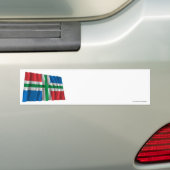 Groningen Waving Flag Bumpersticker (Op auto)