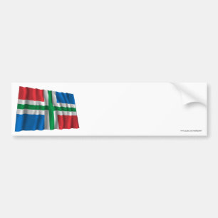 Groningen Waving Flag Bumpersticker