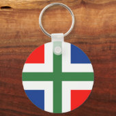 Groningse vlag hanger sleutelhanger (Voorkant)