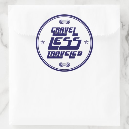 Gronkel minder onderweg ronde sticker (Tas)