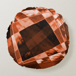 Gronkel of rechthoekige brownse koraal rond kussen