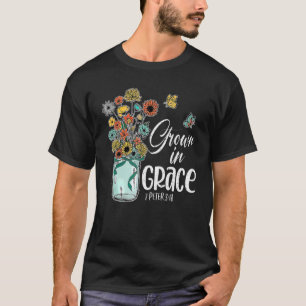 Gronken in Grace Floral Christelijk Peter 318 Bijb T-shirt