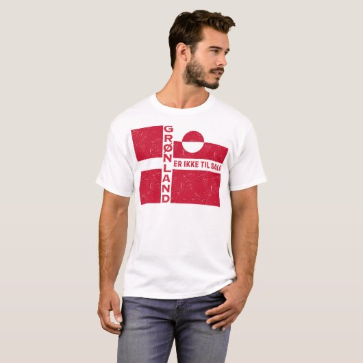 Grønland Er Ikke Til Salg Flag T-shirt (Voorkant volledig)