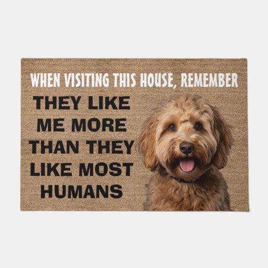 Groodle gepersonaliseerde deurmat (Voorkant)