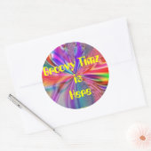 GROOITIMZ-STICKERS - PSYCHEDELIC ARTWORK - KLEUR RONDE STICKER (Envelop)