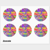 GROOITIMZ-STICKERS - PSYCHEDELIC ARTWORK - KLEUR RONDE STICKER (Vel)