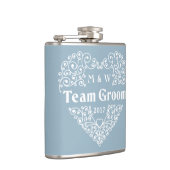 Groom aangepaste tekstkolf voor team heupfles (Rechts)