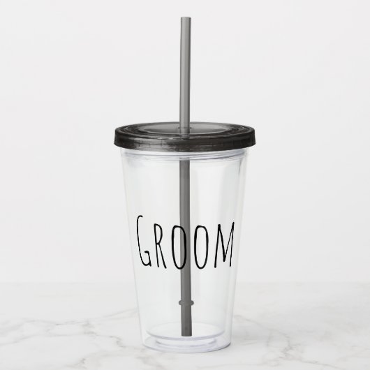 Groom Acryl Drinkbeker (Voorkant)