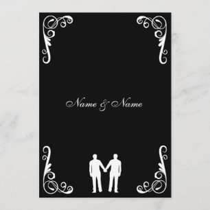 Groom and Groom Gay Wedding Invite Kaart