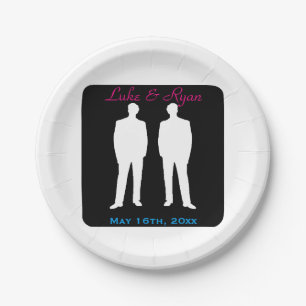 Groom and Groom Gay Wedding Papieren Bordje