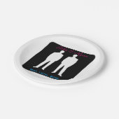 Groom and Groom Gay Wedding Papieren Bordje (Gekanteld)