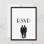 Groom and Groom Menu Weddenschap RSVP Classic Whit (Achterkant)