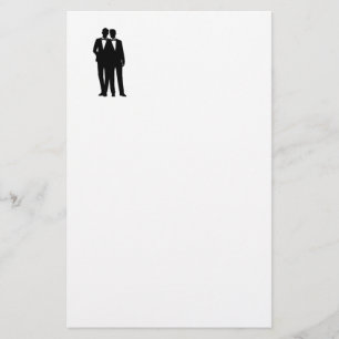 Groom and Groom Wedding Briefpapier