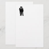 Groom and Groom Wedding Briefpapier (Voorkant / Achterkant)