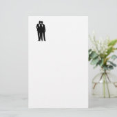 Groom and Groom Wedding Briefpapier (Staand voorkant)