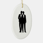 Groom and Groom Wedding Keramisch Ornament (Rechts)