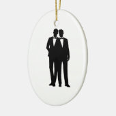 Groom and Groom Wedding Keramisch Ornament (Links)