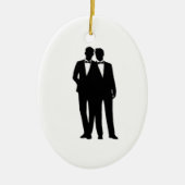 Groom and Groom Wedding Keramisch Ornament (Voorkant)