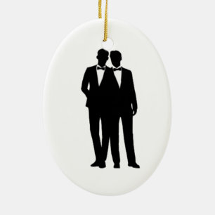 Groom and Groom Wedding Keramisch Ornament