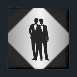 Groom and Groom Wedding Magneet<br><div class="desc">Kwalitatief trouwproduct voor de bruidegom en bruidegom.</div>