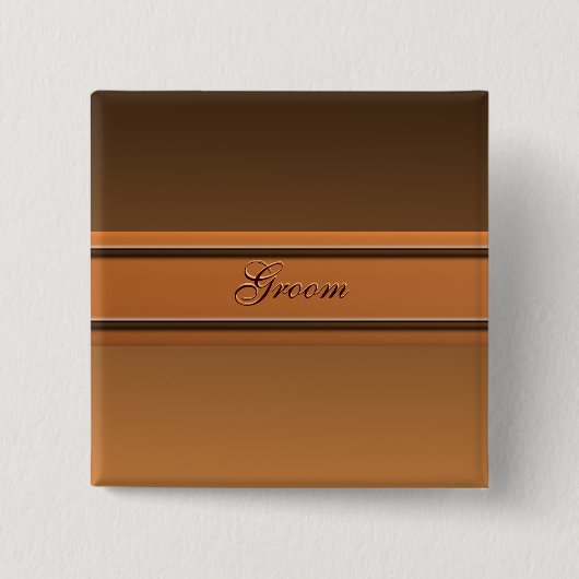 Groom Autumn Flowers Solid Button (Voorkant)