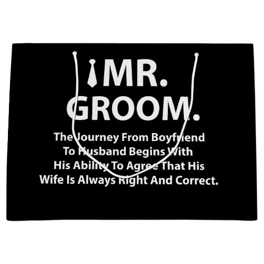 Groom Bachelor Party Groot Cadeauzakje (Voorkant)