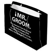 Groom Bachelor Party Groot Cadeauzakje (Achterkant Gekanteld)