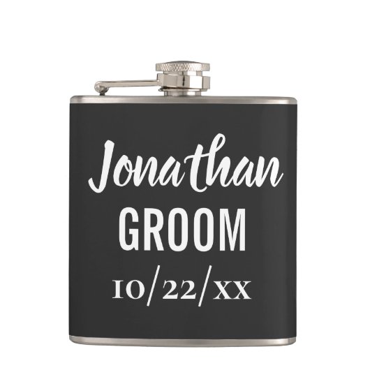 Groom Bachelor Party Wedding Favor Heupfles (Voorkant)