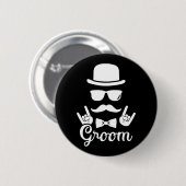 Groom bachelor ronde button 5,7 cm (Voorkant /achterkant)