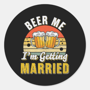 Groom Bachelor Supplies Party Wedding Ronde Sticker