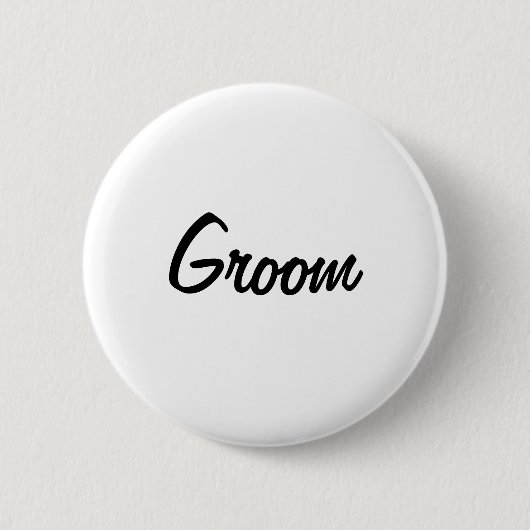 Groom Badge Ronde Button 5,7 Cm (Voorkant)
