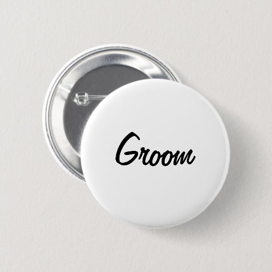 Groom Badge Ronde Button 5,7 Cm (Voorkant /achterkant)
