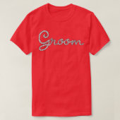 Groom Beach Wedding T-shirt (Design voorkant)