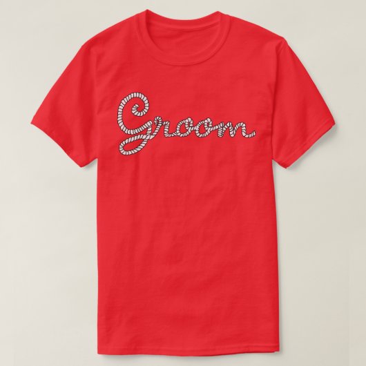 Groom Beach Wedding T-shirt (Design voorkant)